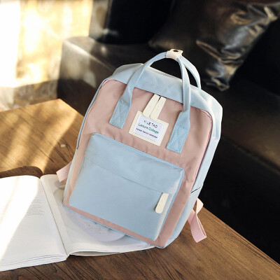 

2018 Waterproof Oxford Double Shoulder Bag for Female New Tide Students Leisure Travel Backpack