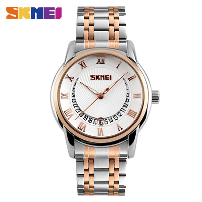 

SKMEI Mens nostalgic watch with calendar Steel strap
