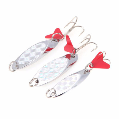 

Fishing Spoon Lure Sequin Paillette Metal Hard Bait Hook Tackle Silver Fishing gear