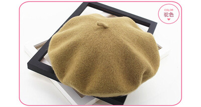 

100 real wool Beret Vintage Warm spring Winter Women Beret French Artist Beanie Hat beret femme Girl Gift