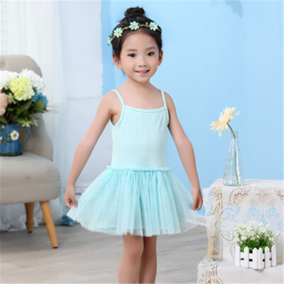 

2018 New Baby Girls Sling Ball Dresses Knit Cotton Mesh Vest Ballet Tutu Dress Summer Girl Party Vestidos 90-150cm