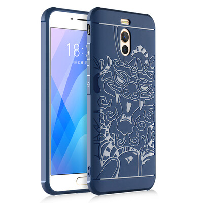 

Goowiiz Phone Case For Meizu Note M3M5M6 Carved Dragon Thin Matte soft Silicone Prevent falling