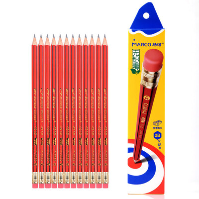 

Marco 4200E-36OP writing pencil yellow rod with rubber head HB 36 tube mounted