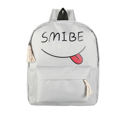 

Womens student shoulder bag Korean style casual printed backpack