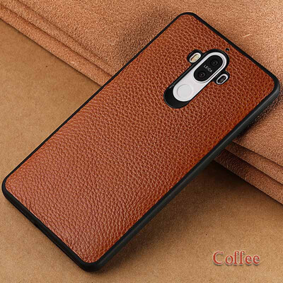 

Genuine Leather Phone Case For Huawei Mate 9 Case Litchi Texture Back Cover For Mate 10 P10 Plus Case