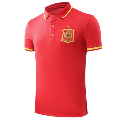 

Russia World Cup 2018 Sports Soccer Polo Shirt Summer New National Polo Shirt French Team Navy Blue T-shirt
