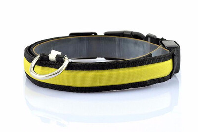 

Cntomlv Nylon LED Pet Dog Collar Night Safety Anti-lost Flashing Glow Collars Dog Supplies 7 colors S M L XL Size for pet dogs