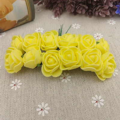 

50PCS lot 3cm Mini PE Foam Rose Artificial Flower Heads For Home Decorative Wreaths Supplies Wedding Party Dly Crafts Decoration