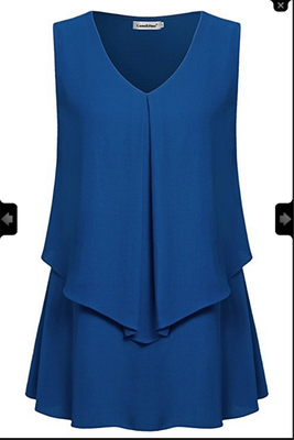 

Leisure sleeveless chiffon blouse