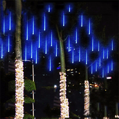 

JULELYS 100-240V Waterproof Holiday Lights 30cm Meteor Shower Rain Tubes LED String Lights Christmas Decorations For Garden Square