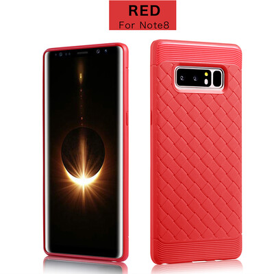 

Goowiiz Luxury Phone Case For Samsung Galaxy Note 8 Ultra Thin Ventilation Grid Weave Soft Anti fall Full Protective