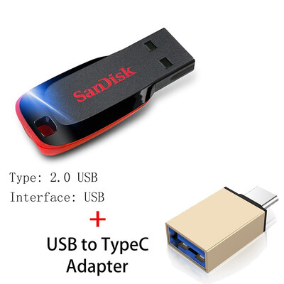 

SanDisk 20 USB Flash Drive 128GB 64GB 32GB 16GB 8GB Pen Drive USB 30 U Disk Pendrive Flashdisk with MicroUSB TypeC for Phone