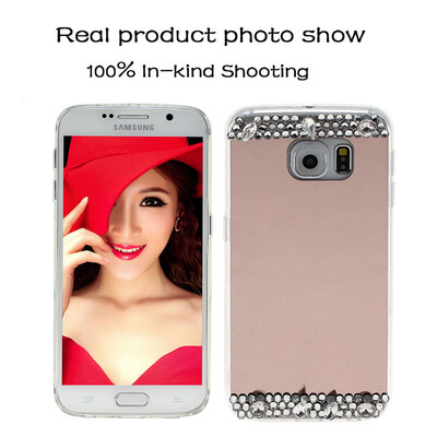 

Горячая Bling Мягкая силиконовая Зеркало телефона Дело Чехол для Samsung Galaxy S6 краю Плюс