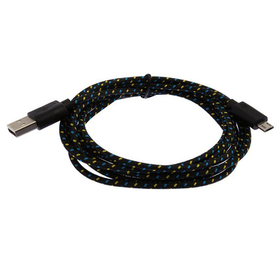 

Черный 2м USB зарядное устройство кабель синхронизации адаптер плетеный для Samsung для HTC для iPhone 82582