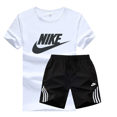 

Damaizhang Brand Men T-shirt With short Pants Summer Mens Jogging Set Cotton Breathable Track Suit Running Clothing