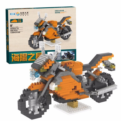 

Motorcycle Series Granule Diamonds Building Blocks Miniature Assembling Plastic Puzzle Building Blocks Toys