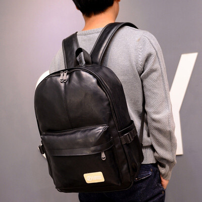 

2018 Casual Fashion Men Women PU Leather Backpack School Bookbag Laptop Shoulder Bags