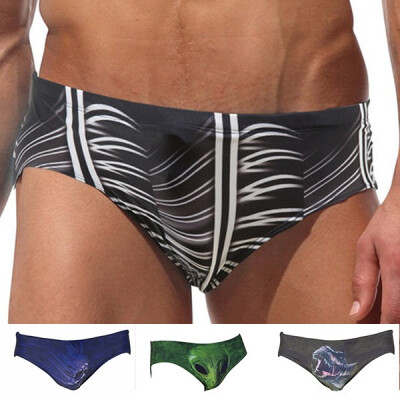 

Mens European Fashion Sexy Creative Personality Pattern Summer Swimming Underwear