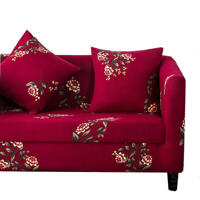 

Universal Dark Blue Flowers Elastic CouchCorner Sofa Slipcovers For Living Room Stretch All-inclusive Sofa Covers