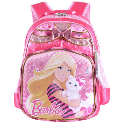 

Barbie (Barbie) female paragraph cute cartoon light simple backpack primary school student bag BB8049A-pink