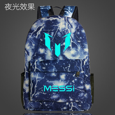 

Student School Backpack Messi Backpacker Teenager Luminous Bags Multicolored Male&Female College Anti-theft Boys School Bag