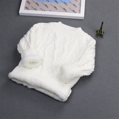 

Autumn&winter new children knitting round collar baby sweater pure color turtleneck sweater children wear a thick childrens s