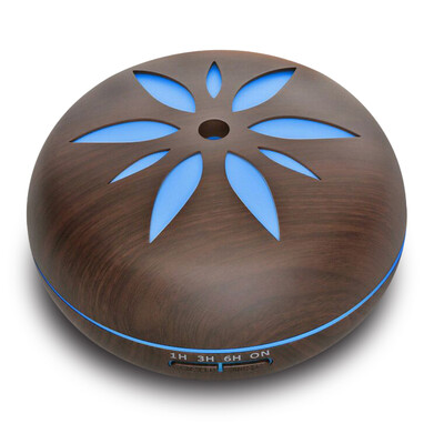 

550ml Ultrasonic Humidifier Essential Oil Diffuser Wood Grain Mist Humidifier LED Night Light for Office Home Bedroom