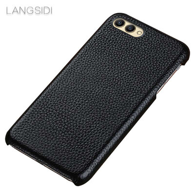 

Genuine Leather Phone Case For Huawei Honor V10 Case Litchi Texture Back Cover For Mate 9 10 P10 Plus Case