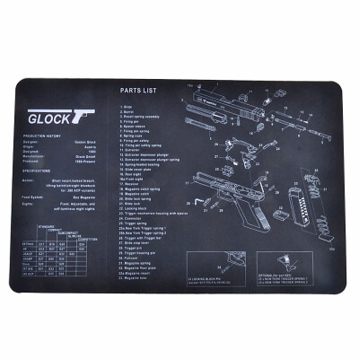 

Tactical Gun Cleaning Mat Rubber Carpet Waterproof Non-Slip Cleaning Bench With Diagram Parts And Instructions AK47 AR15 Glock