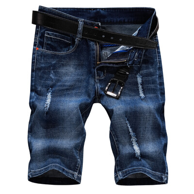 

Damaizhang Brand Men Summer Denim Short Pants Oversized Zipper Short Jeans