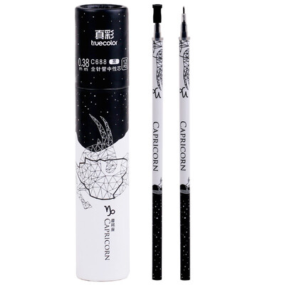 

TRUECOLOR 038mm black needle head gel pen pen pen refill pen refill student office 12 constellation alliance Capricorn 12 box C688