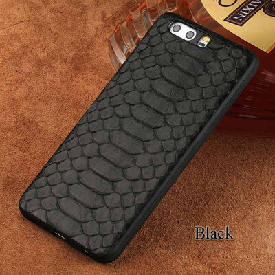 

Genuine Leather Phone Case For HUAWEI P10 Case Natural Python Skin For Mate 9 10 Pro Honor 9 V9 Back Cover