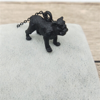 

New 3D Pug Necklace Trendy Style Vintage Pug Pendant Necklace Pet Dog Jewellery Women Charm Jewelery