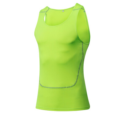 

Elastic Quickly Dry Sports TankTop Training T Shirt Men Workout Gym Running Vest