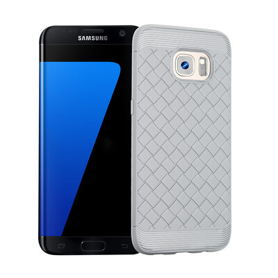 

Goowiiz Luxury Phone Case For Samsung Galaxy S7 Edge Ultra Thin Ventilation Grid Weave Soft Anti fall Full Protective