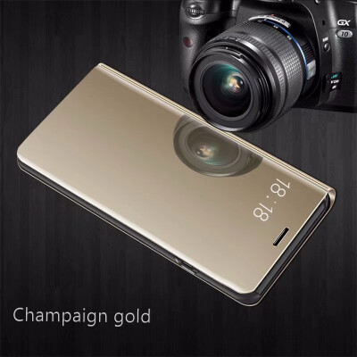 

Huawei Honor V10 Luxury Slim Mirror Flip Shell Stand Leather Smart Clear View Window Cover Phone Case