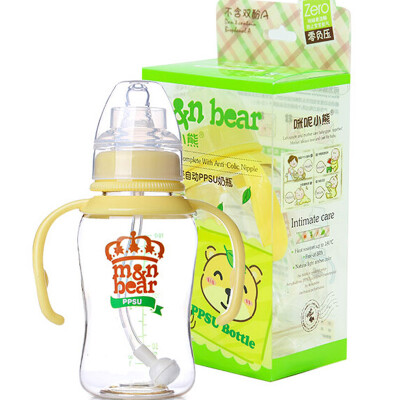 

[Jingdong Supermarket] Mittle Bear (M & N BEAR) neonatal with a handle automatic straw standard caliber PPSU bottle real silicone pacifier