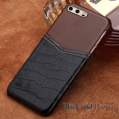 

Genuine Leather Phone Case For HUAWEI P10 Case Crocodile Texture & Oil wax leather Back Cover For Mate 9 10 Case