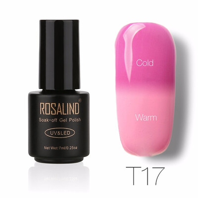 

ROSALIND Gel 1S 7ML Temperature changing Chameleon Gel Nail Polish Top Base Coat Needed poly gel Semi Permanent primer for nails