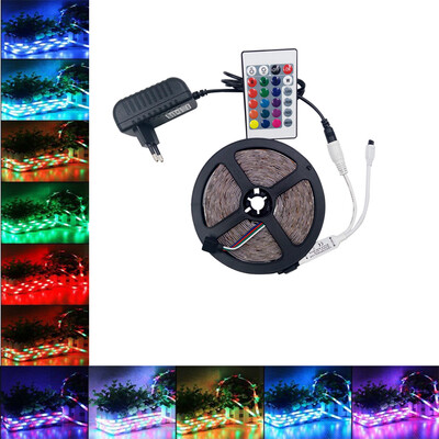 

2835 LED Strip Lights RGB Kits With 24key Controller&LED Power Supply