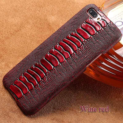 

Genuine Leather Phone Case For OPPO R11 Case Ostrich Foot Texture Back Cover For R9 R9s Plus Case