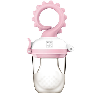 

Gb good kids food bite music baby molar stick teether soothing food supplement baby fruit pacifier bite bag pink