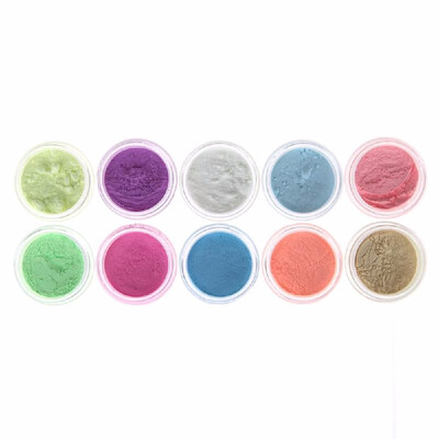 

New 10Pcs Fashion Decor UV Gel Polish Glow In The Dark Nail Tip Art Glitter Powder Dust Luminous Sands Manicure Decoration Fluores