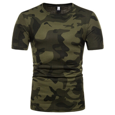 

Mens Fashion Short-sleeved Camouflage T-shirts In Summer 2018