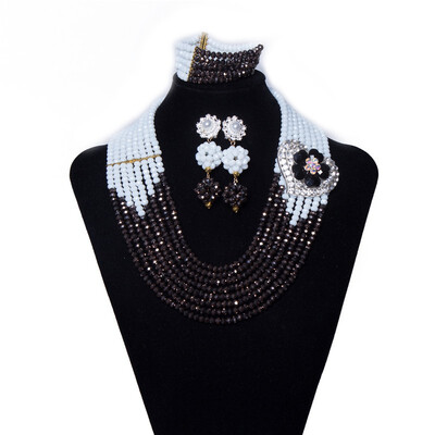 

Purple And Blue Crystal Pearl Bridal Jewelry Set Wedding Coral Jewelry African Wedding Nigerian Beads Necklace Jewelry Set