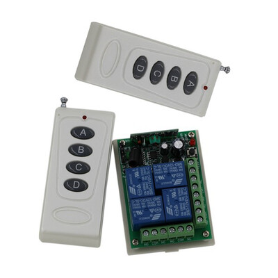 

MITI Wireless RF Remote Control Light Switch,150m Long Distance,4 Way Light Lamp Remote Control Switch ON/OFF 12V Hot