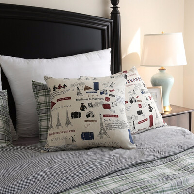 

Woven Linen Geometric Cushion Cover Gold Printed Pillow Cover Decorative Pillow Case Sofa Seat Car Pillowcase Soft