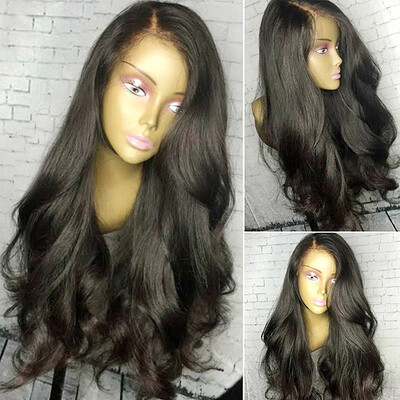 

9A Lace Front Human Hair Wigs Wavy Brazilian Virgin Hair Glueless Lace Wigs Pre-Plucked Wig 150 Density