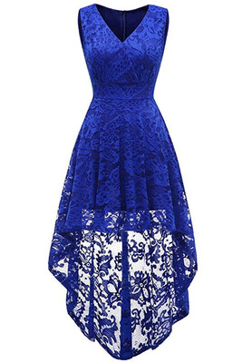 

Simple Cocktail Dresses Lace Short Front Long Back Dresses Homecoming Dress