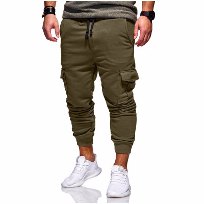 

HOTMens Fashion Solid Color Pants GYM Fitness Casual Elastic Waist Sweatpants